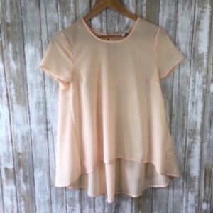 Jack By BB Dakota Peach High Low Blouse